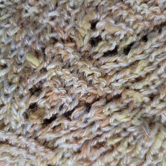 Vintage Boat Neck Sweater Balloon Sleeve Slouchy Open Knit Neutral Size Small - Picture 8 of 12